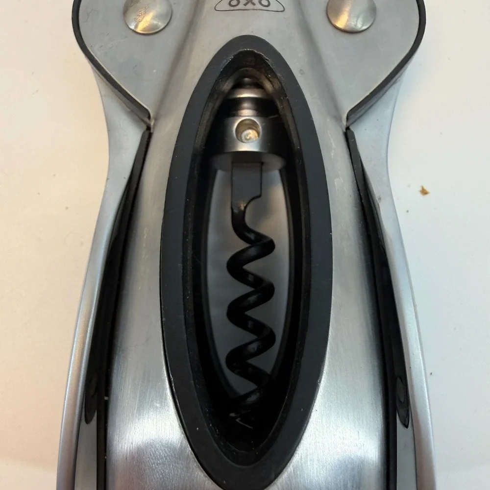 OXO Softworks Corkscrew Wine Opener Winged Silver Seal Opener on‎ Top Heavyduty